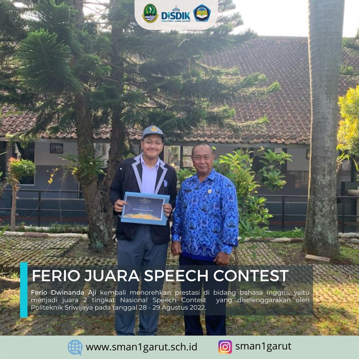 Ferio Juara Speech Contest di Politeknik Sriwijaya