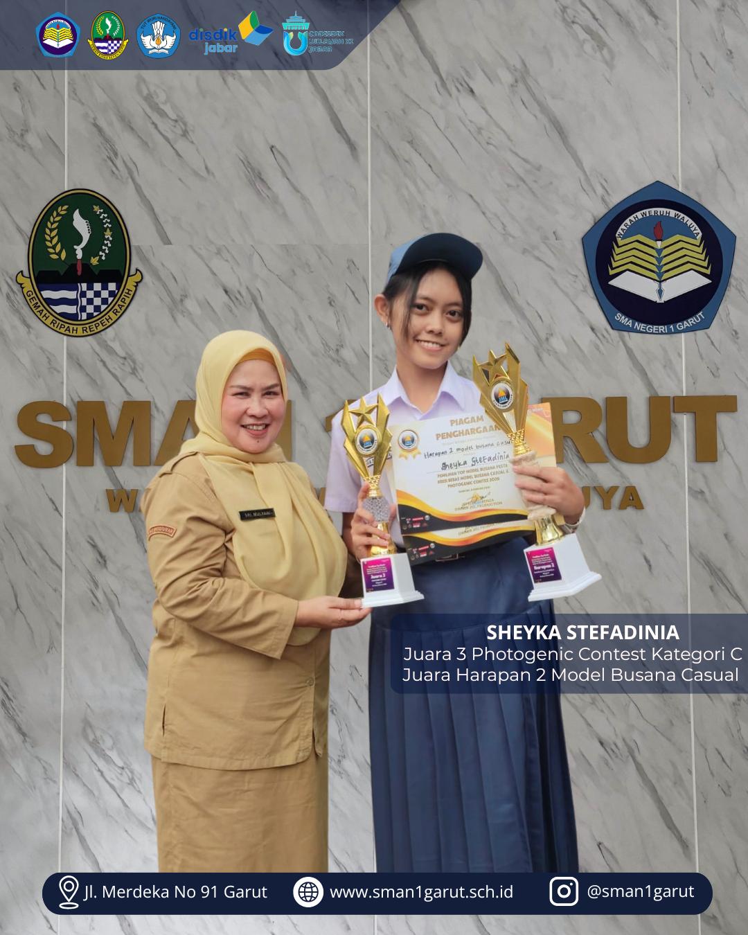 Sheyka Stefadinia, Juara Photogenic Contest dan Model Busana Casual