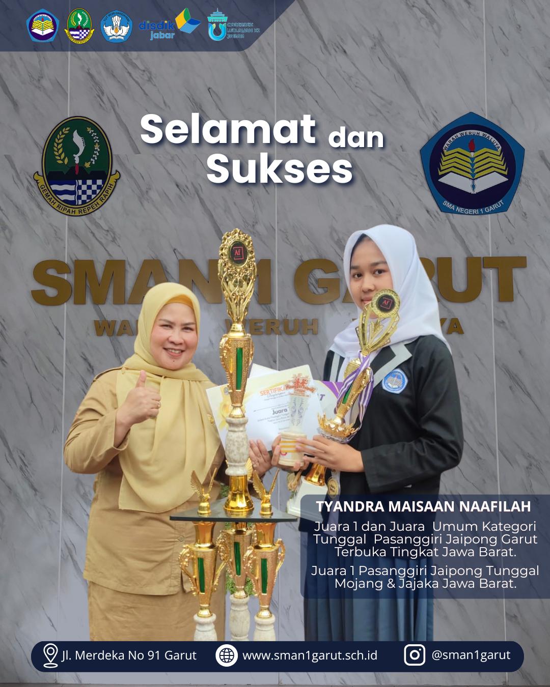 Tyandra Maisaan Naafilah, Juara Kategori Tunggal Pasanggiri Jaipong